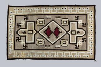 Rug, c. 1911
Unrecorded Navajo artist; New Mexico, United States
Wool and dye; 58 × 93 in.
2…