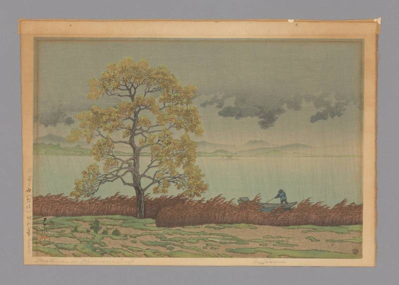 Rain on Lake Matsue, mid to late 20th Century
Hasui Kawase (Japanese 1983-1957)
Woodblock pri…