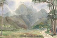 Morning Mists, mid 20th Century
Len Staples; Rarotonga, Cook Islands
Watercolor on paper; 13 …