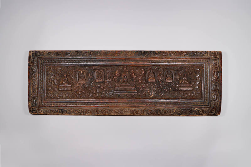 Sutra Cover, 19th Century
Tibet Autonomous Region
Wood; 9 3/8 × 28 × 1 1/4 in.
2021.8.31
Gi…