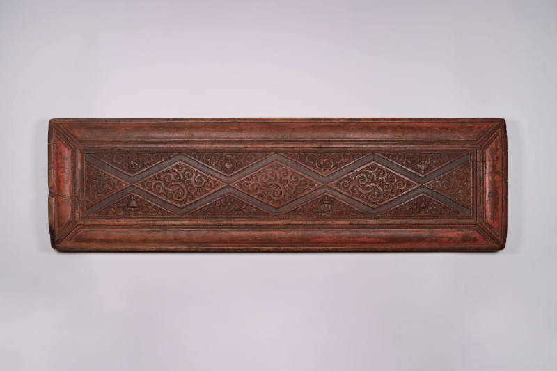 Sutra Cover, 19th Century
Tibet Autonomous Region
Wood; 8 5/8 × 29 1/2 × 1 1/4 in.
2021.8.33…