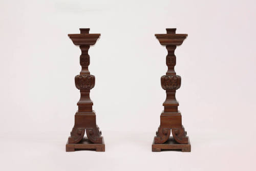 Candlesticks, c. 1933
Han culture; Shanghai, China
Bronze; 20 1/2 × 6 1/4 × 6 1/4 in.
2013.2…
