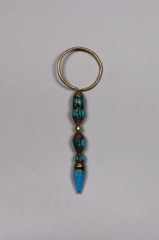 Men’s Ear Drop (Sochi), 19th to 20th Century
Tibetan Autonomous Region
Brass, turquoise and m…