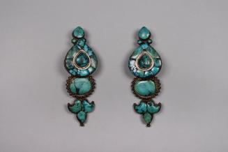 Pair of Hair Ornaments, 19th to 20th Century
possibly Kham culture; Tibet Autonomous Region
T…