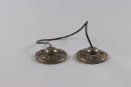 Prayer Cymbals (Ting-shags), 20th Century
Tibet Autonomous Region
Silver and leather; 1 × 2 1…