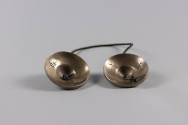 Prayer Cymbals (Ting-shags), 20th Century
Tibet Autonomous Region
Silver and leather; 1 × 2 1…