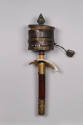 Prayer Wheel, 19th to 20th Century
Tibet Autonomous Region
Bronze, brass, conch shell, wood a…