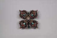 Cross Vajra (Visvavajra), 19th to 20th Century
Tibet Autonomous Region
Silver, coral and turq…