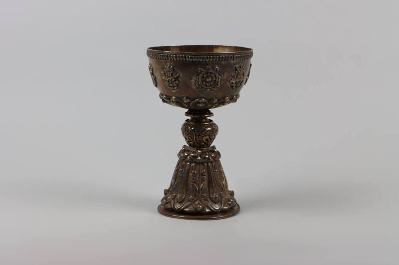 Yak Butter Lamp, 19th to 20th Century
Tibet Autonomous Region
Brass; 8 3/8 × 5 3/8 × 5 1/4 in…