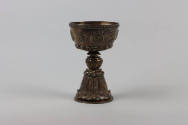 Yak Butter Lamp, 19th to 20th Century
Tibet Autonomous Region
Brass; 8 3/8 × 5 3/8 × 5 1/4 in…