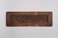 Sutra Cover, 19th Century
Tibet Autonomous Region
Wood; 5 5/8 × 17 1/4 × 1 in.
2021.8.40
Gi…