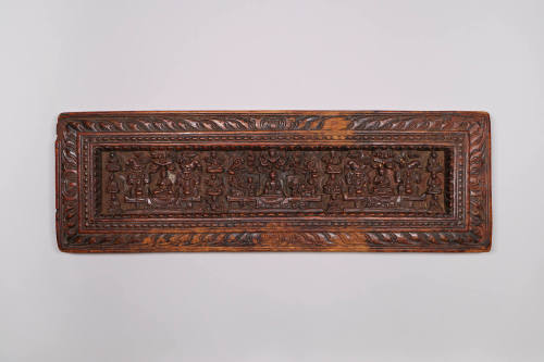 Sutra Cover, 19th Century
Tibet Autonomous Region
Wood; 5 5/8 × 17 1/4 × 1 in.
2021.8.40
Gi…