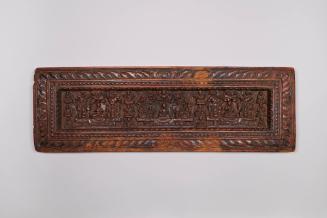 Sutra Cover, 19th Century
Tibet Autonomous Region
Wood; 5 5/8 × 17 1/4 × 1 in.
2021.8.40
Gi…