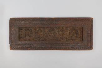 Sutra Cover, 19th Century
Tibet Autonomous Region
Wood; 10 × 25 3/4 × 1 1/4 in.
2021.8.42
G…