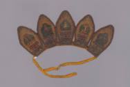 Crown Depicting the Five Transcendent Buddhas, c. 1900
Tibet Autonomous Region
Leather, cloth…