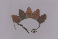 Crown Depicting the Five Transcendent Buddhas, 18th Century
Tibet Autonomous Region
Leather, …