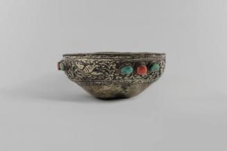 Drinking Bowl (Kapala), 17th to 19th Century
Tibet Autonomous Region, China
Bone, silver, cor…