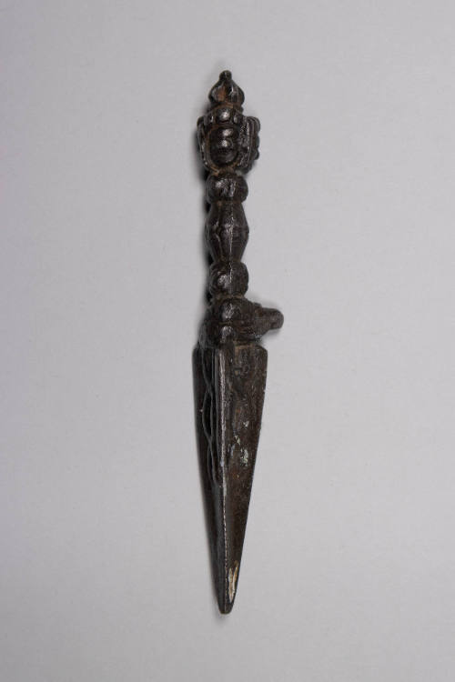 Ritual Dagger (Phurbu), 19th to 20th Century
Tibet Autonomous Region
Brass; 5 3/8 × 1 × 3/4 i…