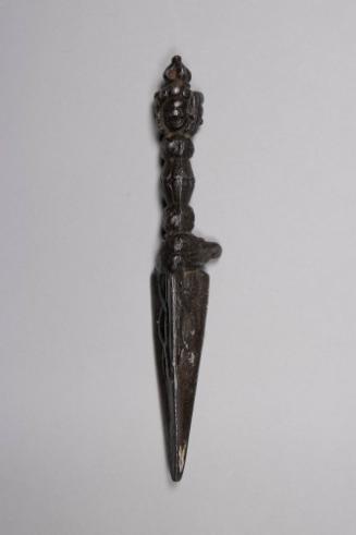 Ritual Dagger (Phurbu), 19th to 20th Century
Tibet Autonomous Region
Brass; 5 3/8 × 1 × 3/4 i…