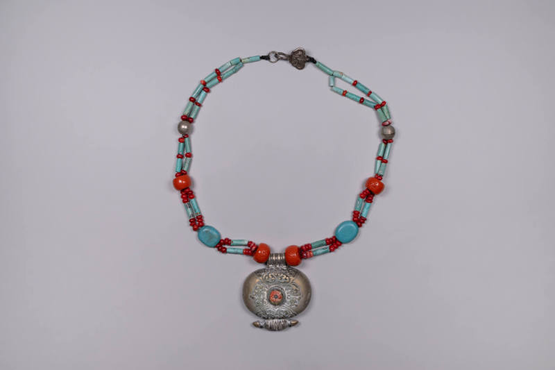 Amulet Box (Gau or Gawu) Necklace, 19th to 20th Century
Tibet Autonomous Region
Silver alloy,…