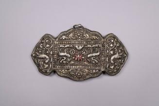 Apron Clasp, 19th to 20th Century
Shigatse, Tibet Autonomous Region, China
Silver; 4 5/8 × 8 …