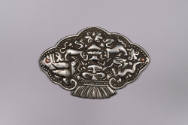 Apron Clasp, 19th to 20th Century
Shigatse, Tibet Autonomous Region, China
Silver; 3 7/8 × 6 …