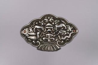 Apron Clasp, 19th to 20th Century
Shigatse, Tibet Autonomous Region, China
Silver; 3 7/8 × 6 …
