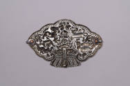 Apron Clasp, 19th to 20th Century
Shigatse, Tibet Autonomous Region, China
Silver; 3 7/8 × 6 …