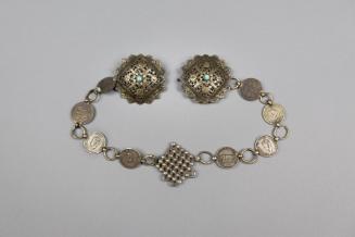 Cloak Pins with Chain (Koma and Japtha), 19th to 20th Century
Bhutan
Gilt silver and turquois…