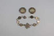 Cloak Pins with Chain (Koma and Japtha), 19th to 20th Century
Bhutan
Gilt silver and turquois…