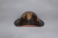 War Hat (Jingasa), late 19th to early 20th century 
Japan 
Wood and lacquer; 4 1/2 × 10 3/4 ×…