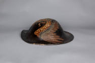 War Hat (Jingasa), late 19th to early 20th century 
Japan 
Wood and lacquer; 4 1/2 × 10 3/4 ×…