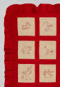 "Penny Squares" Pattern Quilt, c. 1910
Maker unknown; United States
Cotton; 44 1/2 x 63 in. …