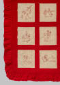 "Penny Squares" Pattern Quilt, c. 1910
Maker unknown; United States
Cotton; 44 1/2 x 63 in. …