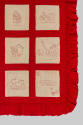 "Penny Squares" Pattern Quilt, c. 1910
Maker unknown; United States
Cotton; 44 1/2 x 63 in. …