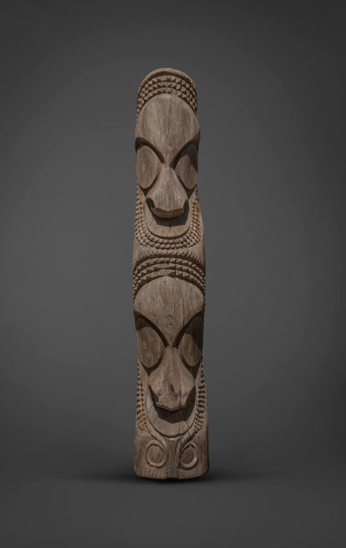 Slit Gong Head, 20th Century
Ambrym Island, Vanuatu, Melanesia
Wood and pigment; 84 × 17 × 19…
