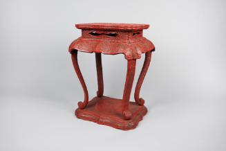Cinnabar Incense Stand, Qianlong reign (1736-1795)
China
Wood, resin, and pigment; 17 3/4 × 1…