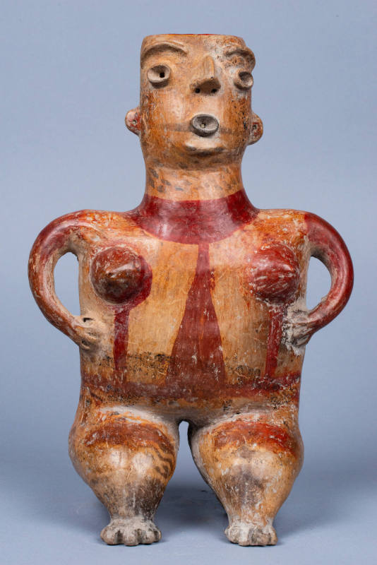 Seated Female Figure, 100-200 CE
Zacatecas Shaft Tomb peoples; Zacatecas, Mexico
Ceramic and …
