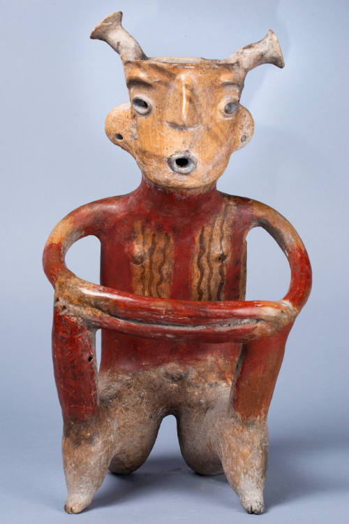 Seated Male Figure, 300 BCE - 400 CE
Zacatecas Shaft Tomb peoples; Jalisco, Mexico
Ceramic an…