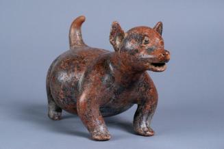 Standing Dog, 200 BCE - 300 CE
Colima Shaft Tomb peoples; Colima, Mexico
Ceramic and pigment;…