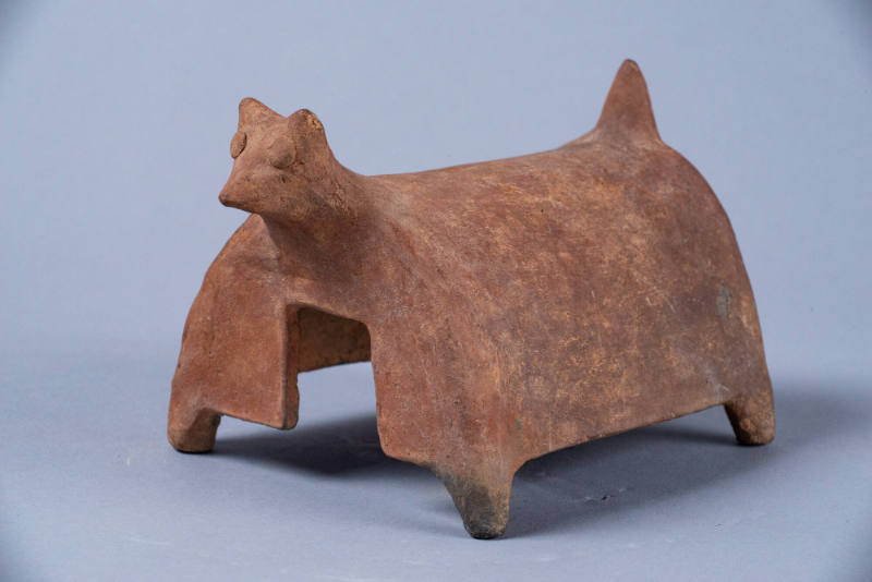 Dog Figure, 200 BCE - 400 CE
Colima Shaft Tomb peoples; Colima, Mexico
Ceramic; 4 3/8 × 5 × 7…