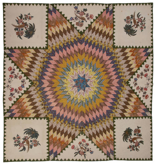 Star of Bethlehem Quilt with Chintz Cutout Appliqué, 1820s to 1830s
Virginia
Cotton; 97 1/2 ×…