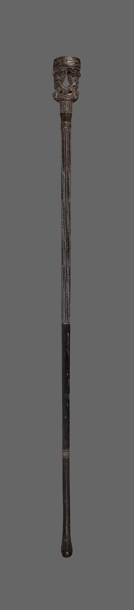 Walking Stick
late 19th to early 20th Century
Massim culture
Papua New Guinea
Wood and lime…