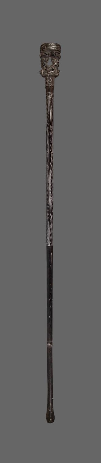 Walking Stick
late 19th to early 20th Century
Massim culture
Papua New Guinea
Wood and lime…