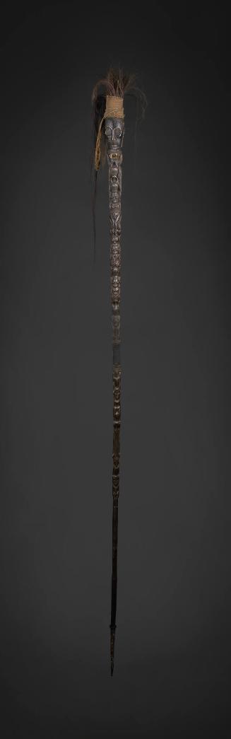 Staff
19th Century
Toba Batak culture
Sumatra, Indonesia
Wood, buffalo hair, textile, and m…
