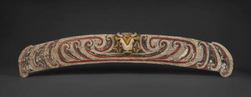 Yam House Lintel
20th Century
Massim culture
Papua New Guinea
Wood and pigment
Bowers Muse…